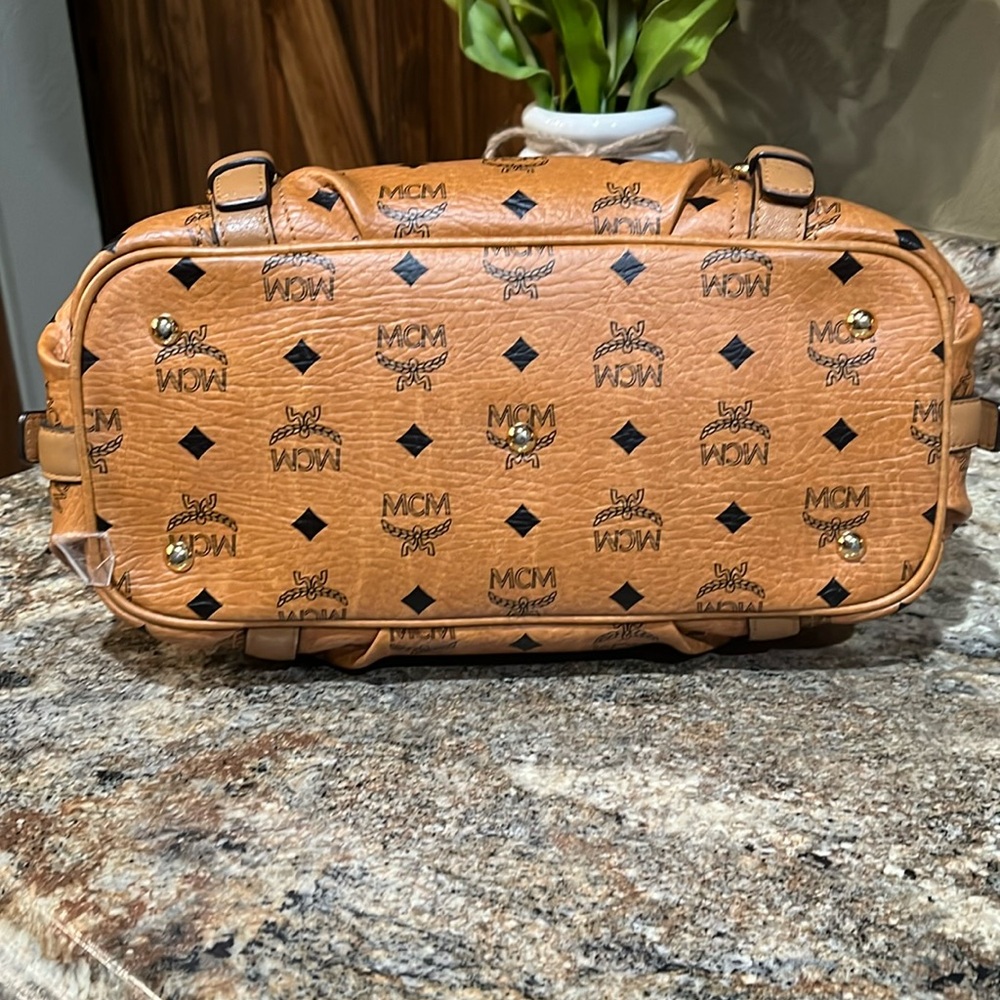 MCM EUC Visetos Buckle Dome Satchel Bag - Picture 9 of 13